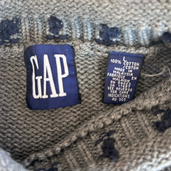 GAP Vintage Fair Isle Holiday Sweater Size L New Deadstock - Picture 11 of 11